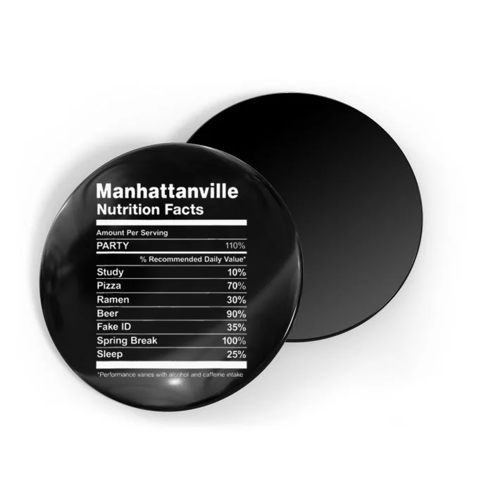 Manhattanville Nutrition Facts College University Magnet