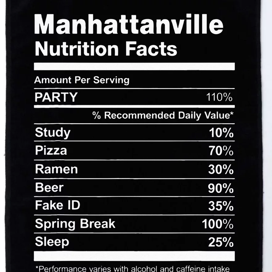 Manhattanville Nutrition Facts College University Platinum Collection Golf Towel