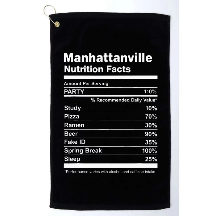 Manhattanville Nutrition Facts College University Platinum Collection Golf Towel