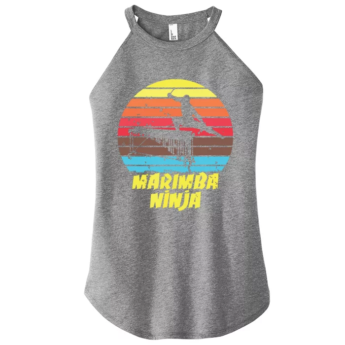 Marimba Ninja Funny Marching Band Marimba Player Women’s Perfect Tri Rocker Tank