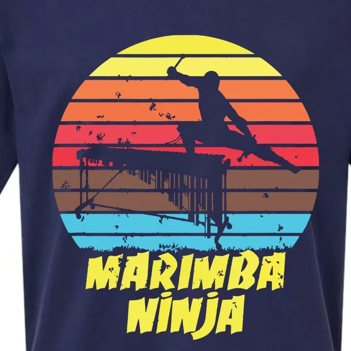 Marimba Ninja Funny Marching Band Marimba Player Sueded Cloud Jersey T-Shirt