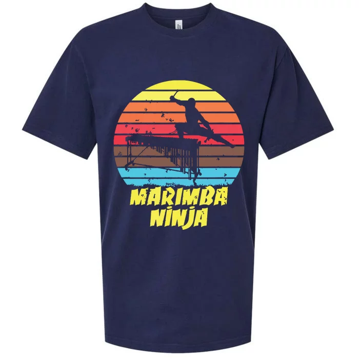 Marimba Ninja Funny Marching Band Marimba Player Sueded Cloud Jersey T-Shirt