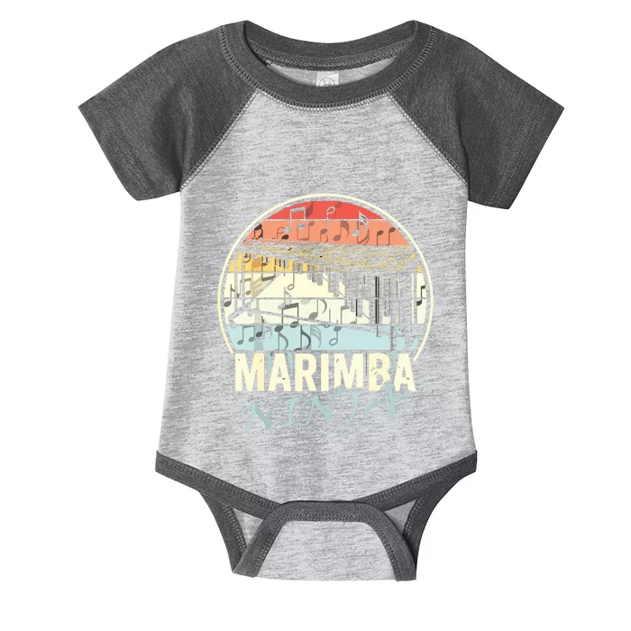 Marimba Ninja Funny Vibraphone Player Marching Band Music Infant Baby Jersey Bodysuit