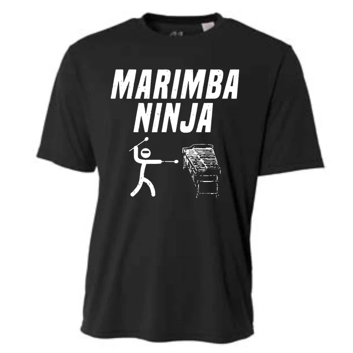 Marimba Ninja Funny Marching Band Cooling Performance Crew T-Shirt