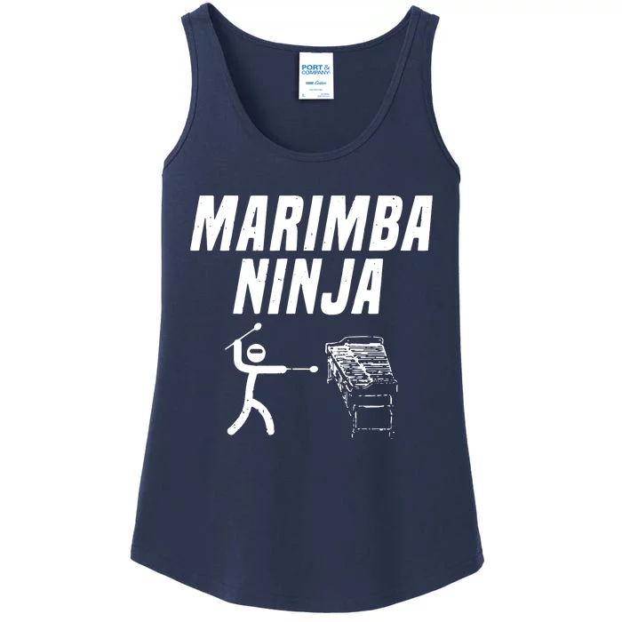 Marimba Ninja Funny Marching Band Ladies Essential Tank