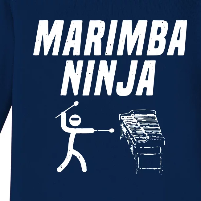 Marimba Ninja Funny Marching Band Baby Long Sleeve Bodysuit