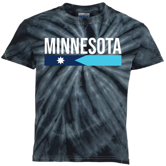 Minnesota New Flag Kids Tie-Dye T-Shirt