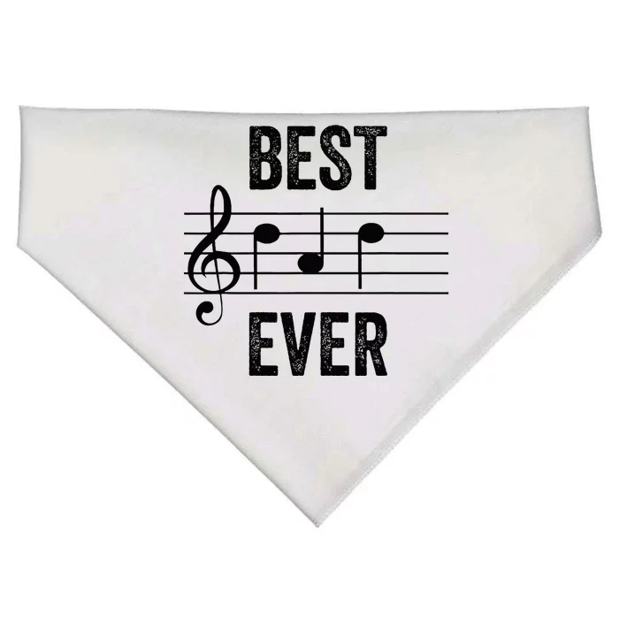 Music Notes Funny Fathers Day Present Best Dad Ever USA-Made Doggie Bandana