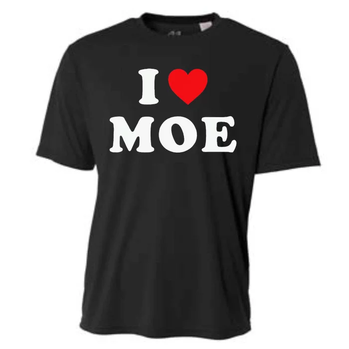 Moe Name Gift I Love Moe Heart Moe Cooling Performance Crew T-Shirt