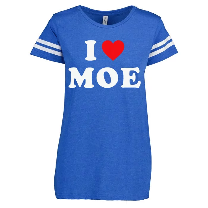 Moe Name Gift I Love Moe Heart Moe Enza Ladies Jersey Football T-Shirt