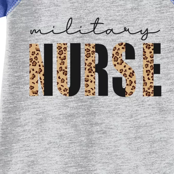 Military Nurse Gift Leopard Print Rn Nurse Squad Gift Infant Baby Jersey Bodysuit