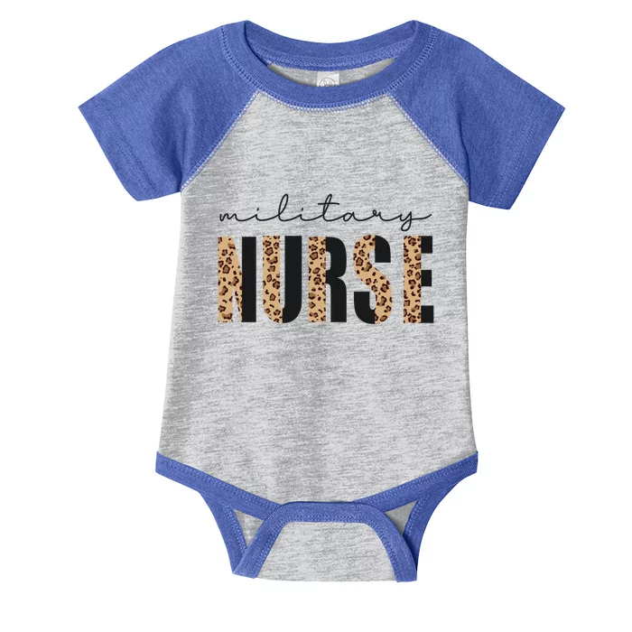 Military Nurse Gift Leopard Print Rn Nurse Squad Gift Infant Baby Jersey Bodysuit