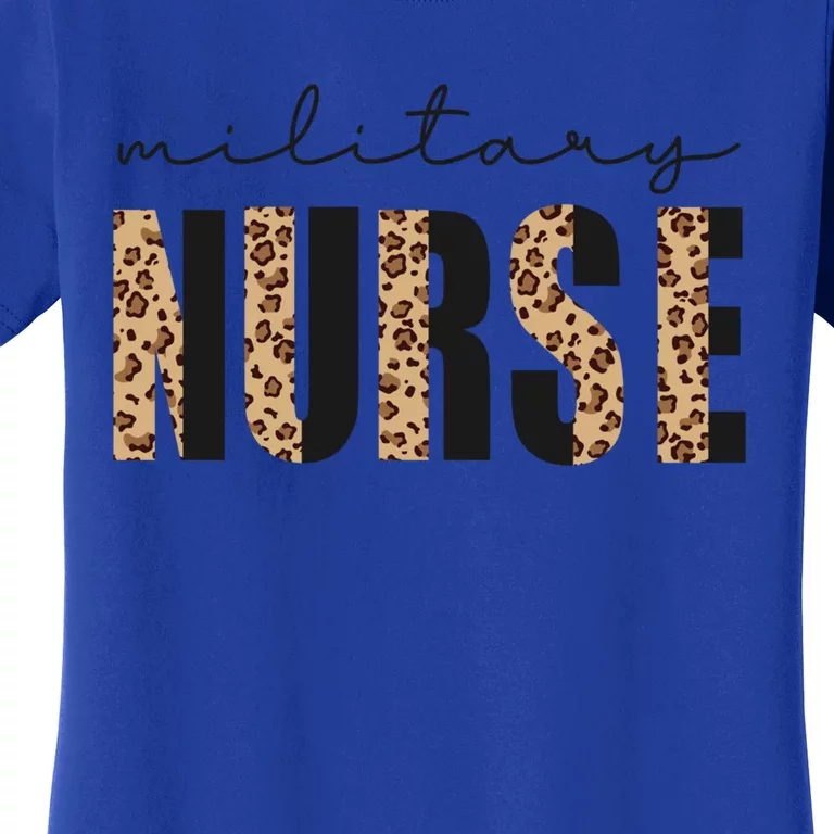 Military Nurse Gift Leopard Print Rn Nurse Squad Gift Women's T-Shirt