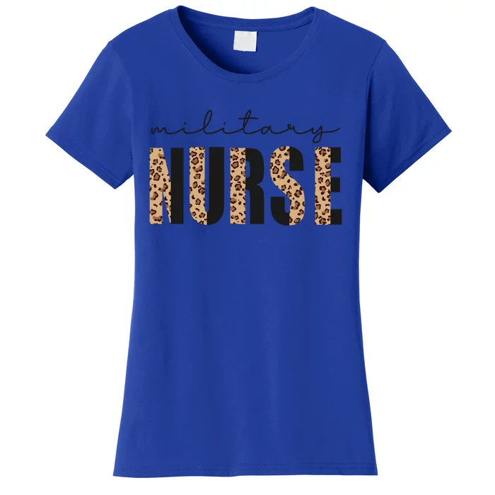 Military Nurse Gift Leopard Print Rn Nurse Squad Gift Women's T-Shirt