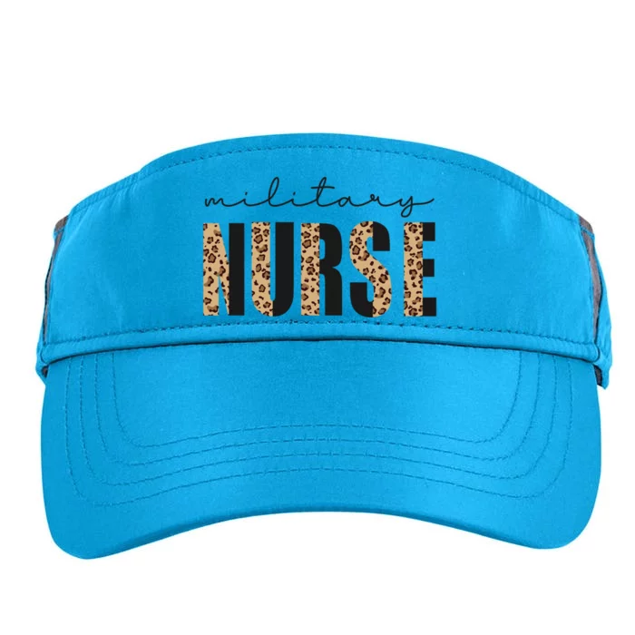 Military Nurse Gift Leopard Print Rn Nurse Squad Gift Adult Drive Performance Visor