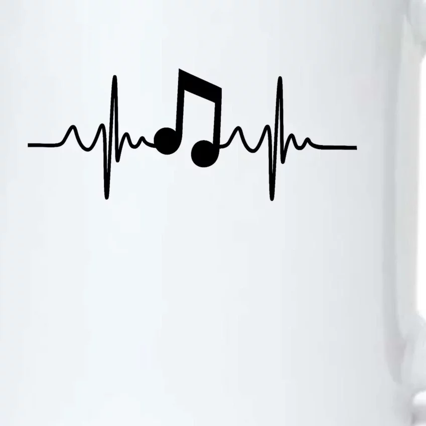 Music Note Heartbeat Pulse Black Color Changing Mug