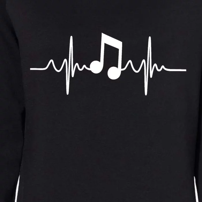 Music Note Heartbeat Pulse Womens California Wash Sweatshirt