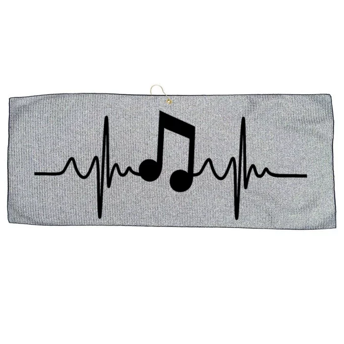 Music Note Heartbeat Pulse Large Microfiber Waffle Golf Towel