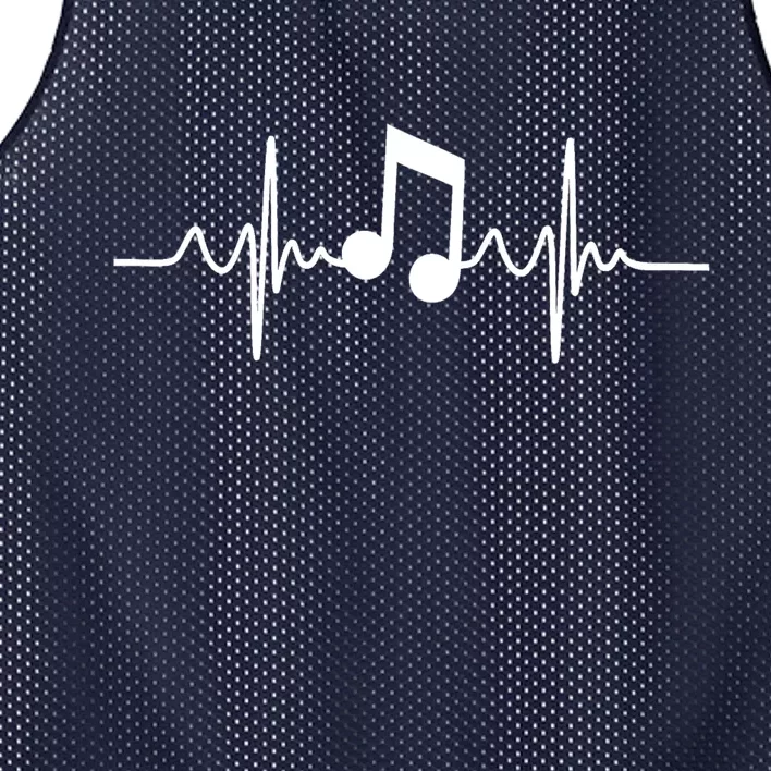 Music Note Heartbeat Pulse Mesh Reversible Basketball Jersey Tank