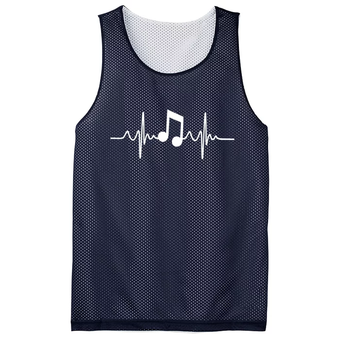 Music Note Heartbeat Pulse Mesh Reversible Basketball Jersey Tank