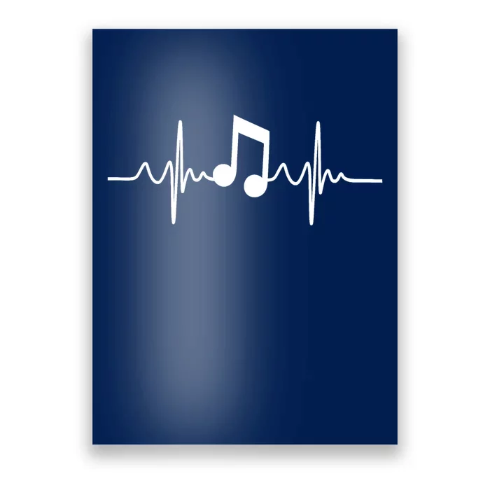 Music Note Heartbeat Pulse Poster