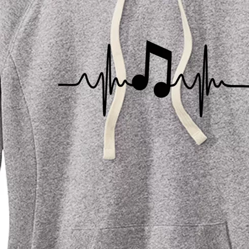 Music Note Heartbeat Pulse Women's Fleece Hoodie