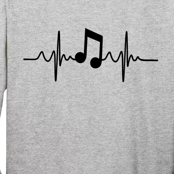 Music Note Heartbeat Pulse Tall Long Sleeve T-Shirt