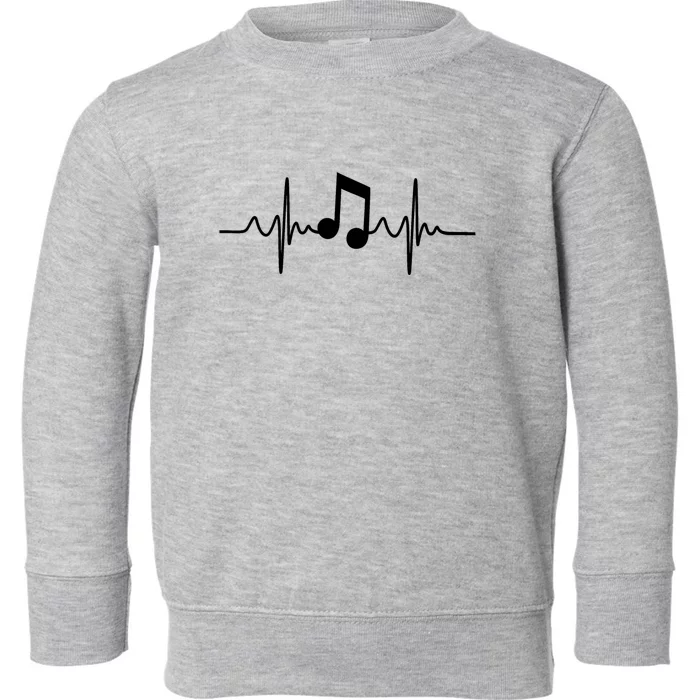 Music Note Heartbeat Pulse Toddler Sweatshirt