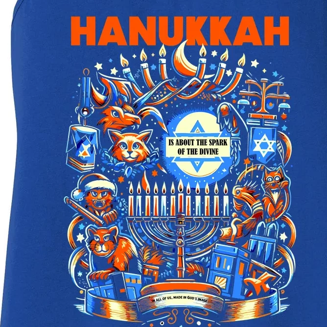 My New Hanukkah Ugly Sweater Design Women's Racerback Tank