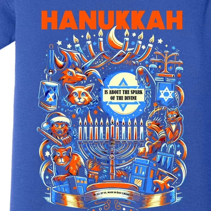 My New Hanukkah Ugly Sweater Design Baby Bodysuit