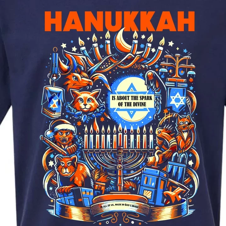 My New Hanukkah Ugly Sweater Design Sueded Cloud Jersey T-Shirt