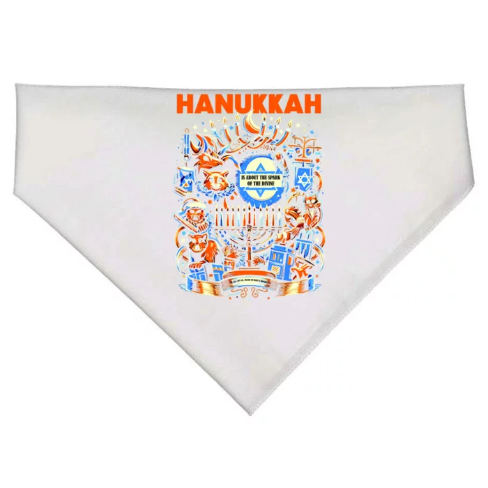 My New Hanukkah Ugly Sweater Design USA-Made Doggie Bandana