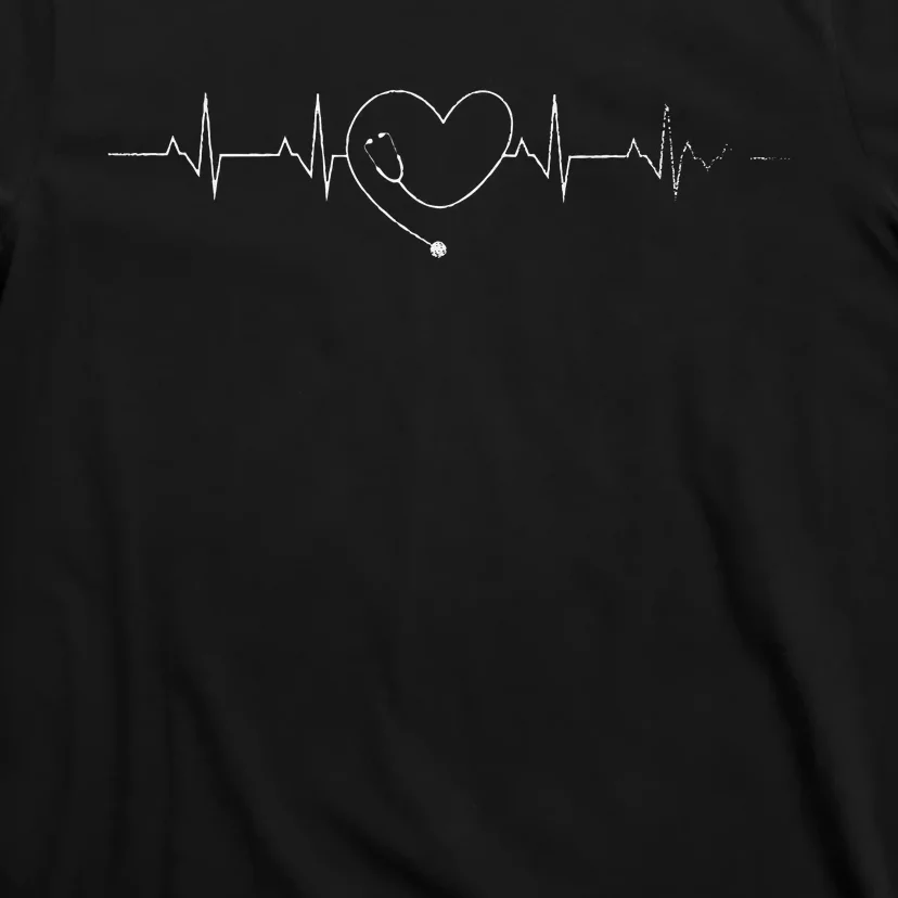 Medical Nursing Heart Stethoscope Heartbeat Medical Nurse T-Shirt