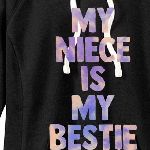 My Niece Is My Bestie For Aunt Uncle Matching Set Tie Dye Women's Fleece Hoodie