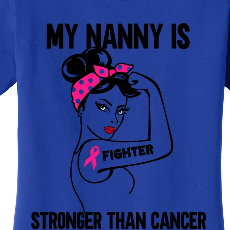 My Nanny Is Stronger Than Cancer Breast Cancer Gift Women's T-Shirt