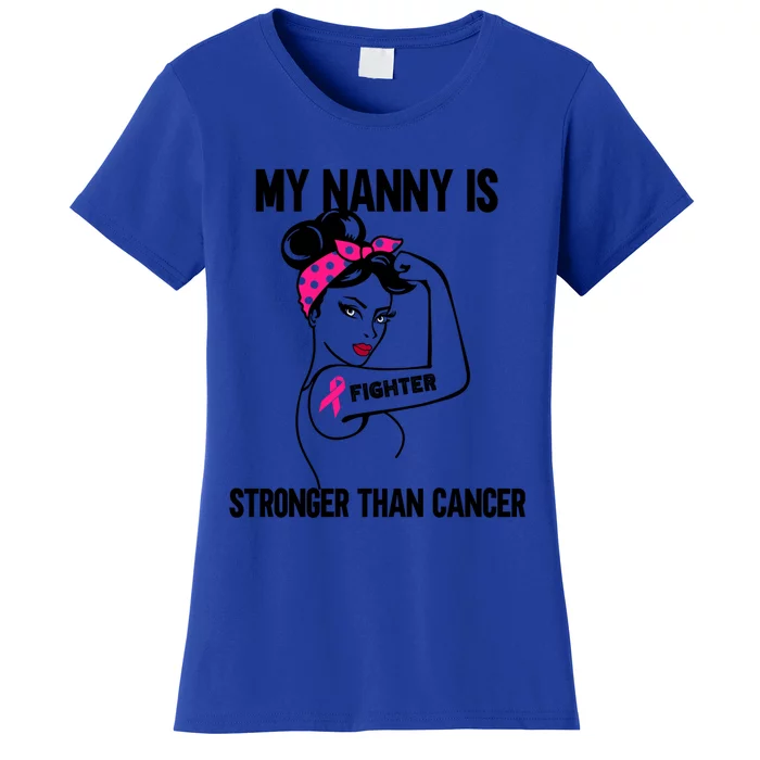 My Nanny Is Stronger Than Cancer Breast Cancer Gift Women's T-Shirt