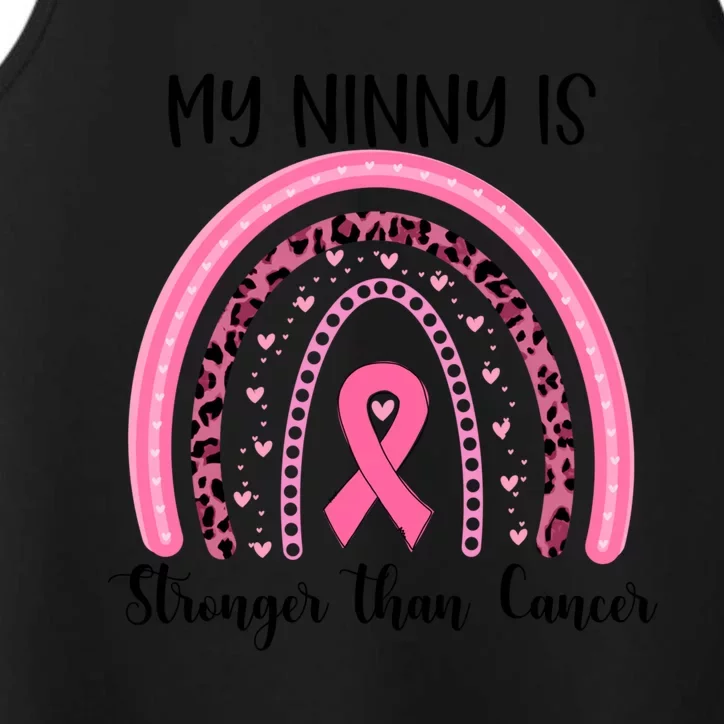 My Ninny Is Stronger Than Cancer Breast Cancer Awareness Gift Performance Tank