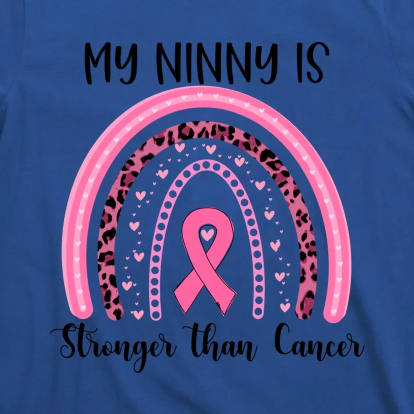 My Ninny Is Stronger Than Cancer Breast Cancer Awareness Gift T-Shirt