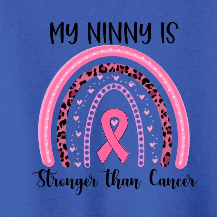 My Ninny Is Stronger Than Cancer Breast Cancer Awareness Gift Toddler T-Shirt