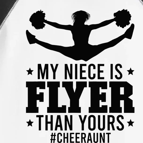 My Niece Is Flyer Cheer Aunt Cheerleader Auntie Toddler Fine Jersey T-Shirt