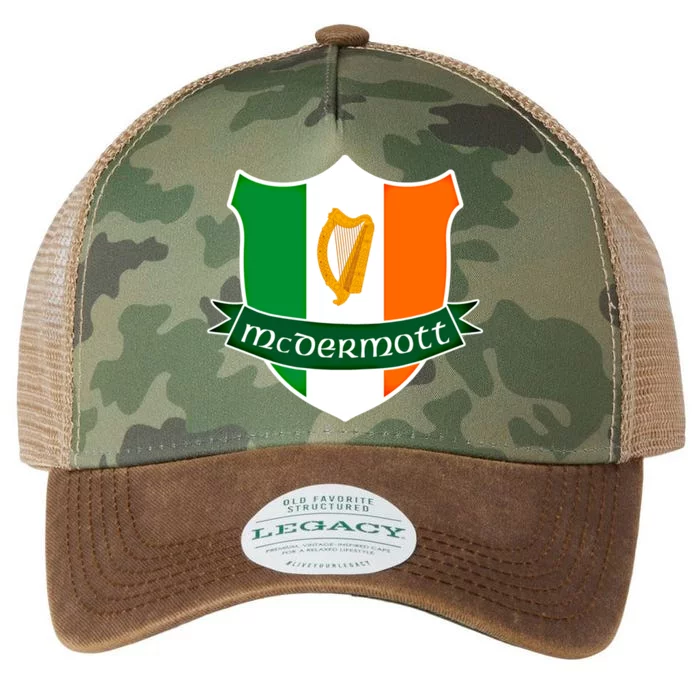 Mcdermott Name Irish Gift Irish Flag Harp Crest Legacy Tie Dye Trucker Hat