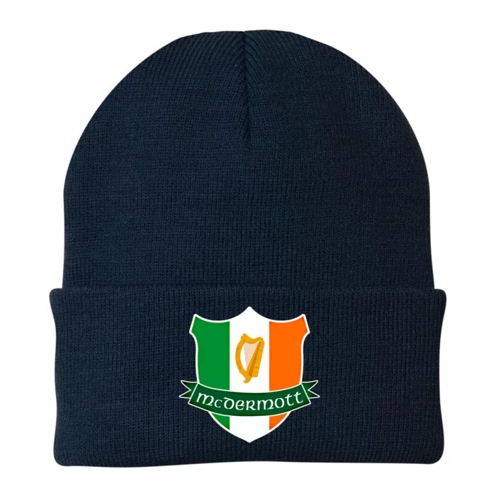 Mcdermott Name Irish Gift Irish Flag Harp Crest Knit Cap Winter Beanie