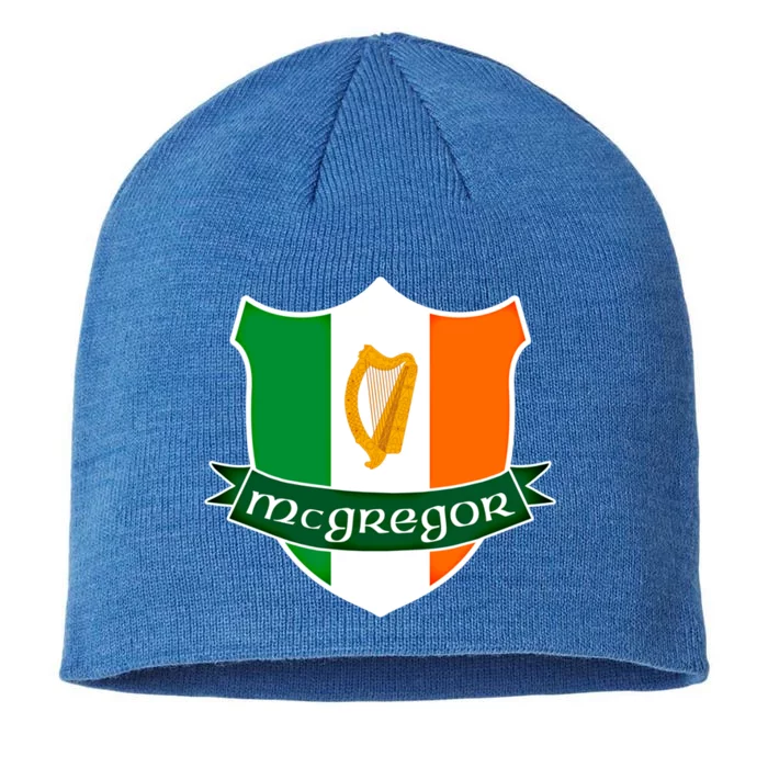 Mcgregor Name Irish Gift Irish Flag Harp Crest 8 1/2in Sustainable Knit Beanie