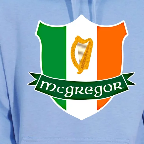 Mcgregor Name Irish Gift Irish Flag Harp Crest Unisex Surf Hoodie