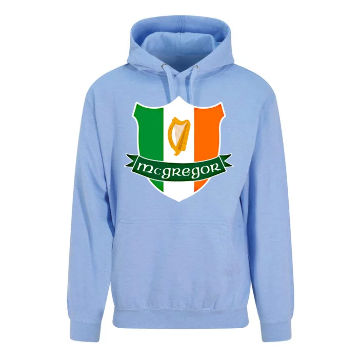 Mcgregor Name Irish Gift Irish Flag Harp Crest Unisex Surf Hoodie