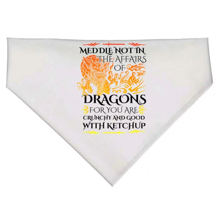 Meddle Not In The Affairs Of Dragons USA-Made Doggie Bandana