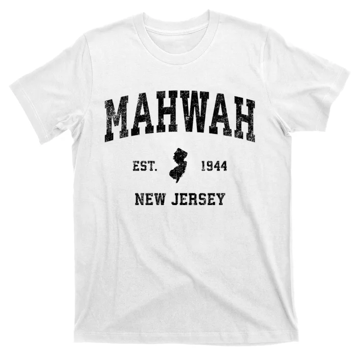 Mahwah New Jersey Nj Vintage Established Sports Design T-Shirt