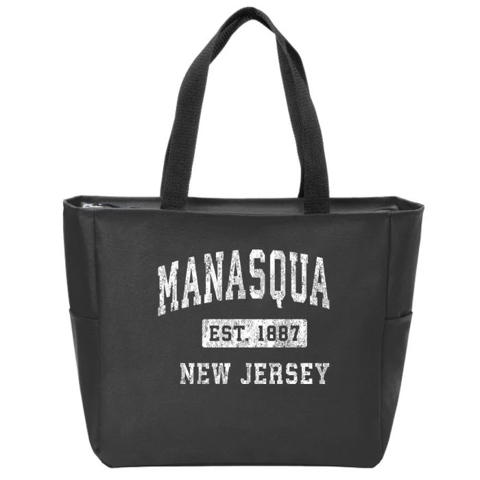 Manasquan New Jersey Nj Vintage Established Sports Zip Tote Bag