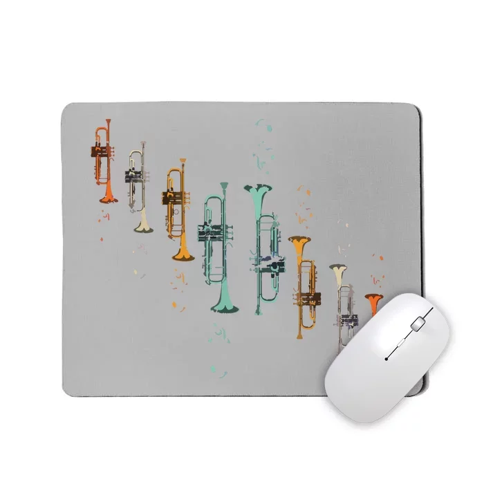 Music Notes Jazz Musician Trumpeter Gift Trumpet Mousepad