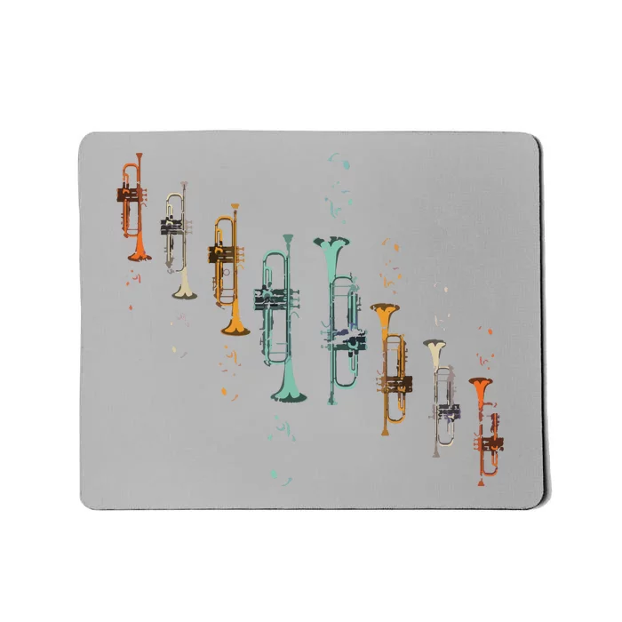 Music Notes Jazz Musician Trumpeter Gift Trumpet Mousepad